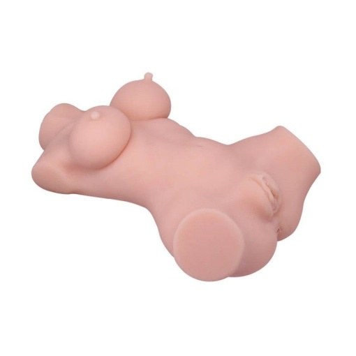 Masturbator realist cu 2 canale de penetrare Double Hole 3D Masturbator (35 x 26cm) - Img 4