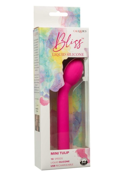 Mini vibrator Bliss Liquid Silicone Mini Tulip 15cm, reincarcabil - Img 2