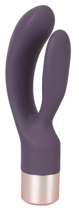 Mini Vibrator iepure din silicon, extrem de flexibil Elegant Series Mini Double Vibe (15,2 cm) - Img 3