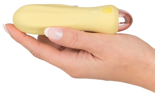 Mini vibrator stimulator si 7 moduri de vibratie Cuties 2.0 Yellow (12,6 cm) - reincarcabil - Img 4