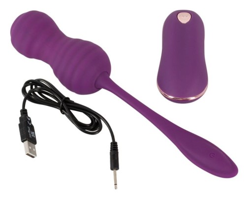Ou vibrator cu Telecomanda wireless 10 moduri de vibratii Javida RC Love Balls - Img 4