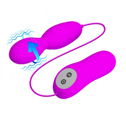 Ou vibrator din silicon cu rotații și vibrații puternice EGG PRETTY LOVE VEGA - Img 2