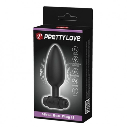 Plug anal din silicon cu 10 viteze de vibratii Pretty Love Vibro Plug II - 11.8cm x 3.8cm - Img 2