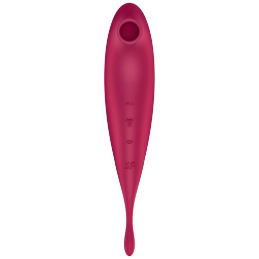 Stimulator inteligent cu unde de presiune si stimulare rotativa Satisfyer Twirling Pro+ culoare Rosu - Img 2