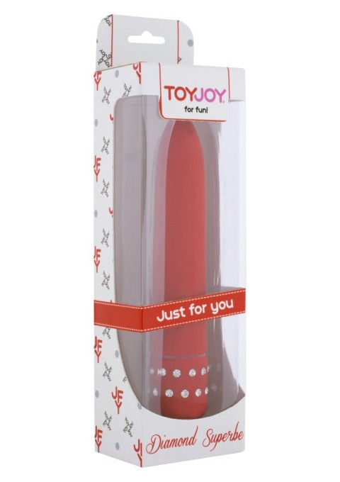Vbrator clasic elegant Diamond Superbe Vibe, Red (15.5cm) - Img 2