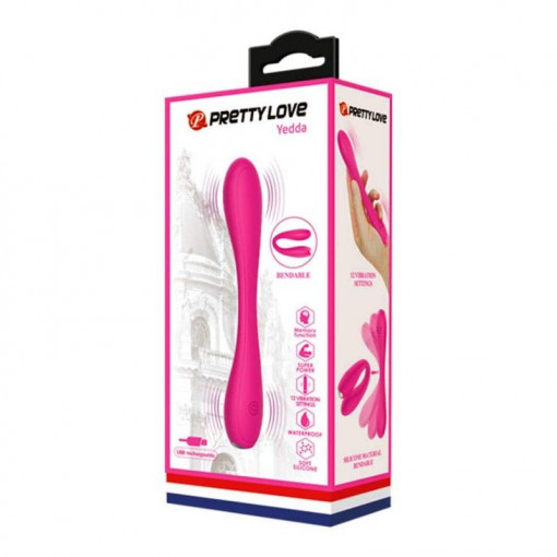 Vibrator 12 functii de vibratie Pretty Love Yedda Pink (17.1cm) - Img 2