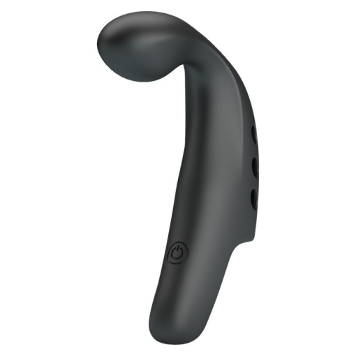 Vibrator din silicon pentru deget cu 10 setari de vibratii PRETTY LOVE FINGERING VIBRATING GORGON BLACK (9.3cm) - Img 2