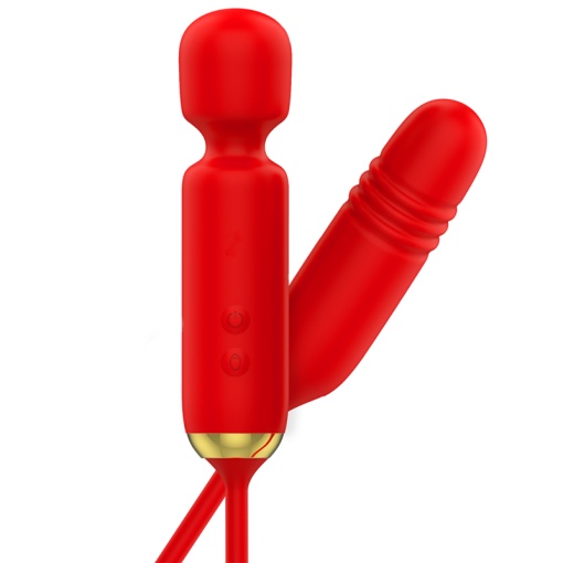 Vibrator dubla stimulare cu miscare sus jos MIA - TOSCANA Double Pleasure Wand + UP AND DOWN - Img 4