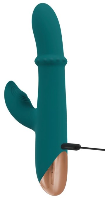 Vibrator iepure cu inel de masaj Thumping Rabbit Vibrator with Moving Ring (27.7cm) - Img 5