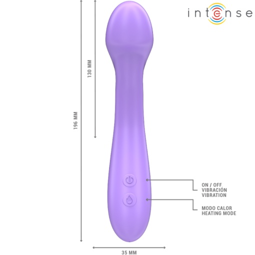 Vibrator INTENSE BECKY – 19 cm, Funcție de incalzire si 7 Moduri de Vibratie - Img 2