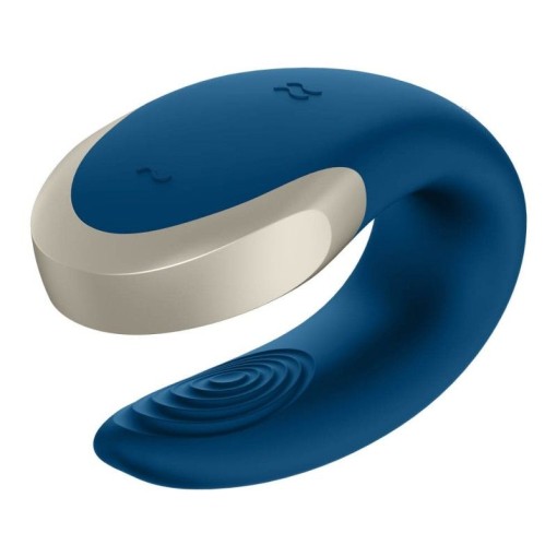 Vibrator luxos pentru cupluri Satisfyer Double Love (Blue) - Img 3