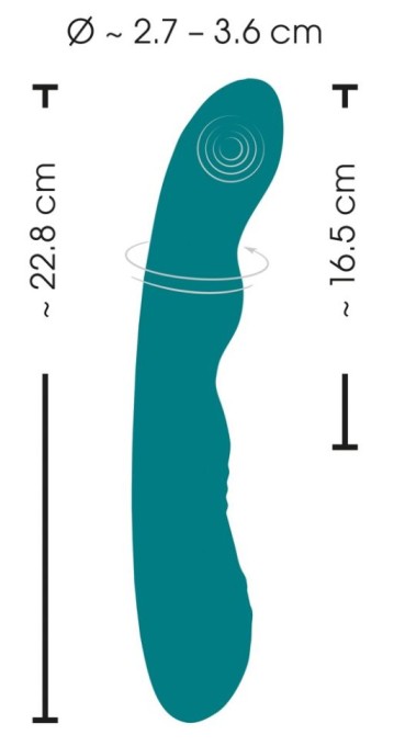 Vibrator punct G cu varf rotativ cu 10 moduri de vibratie Rotating G-Spot Vibrator (22,8 cm) - Img 2