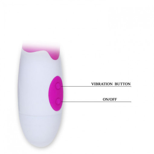 Vibrator rabbit cu dubla stimulare, din silicon Vibrator Pretty Love Snappy 19.5cm - Img 6