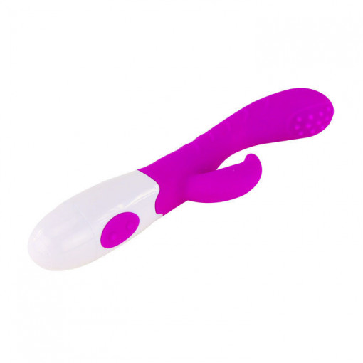 Vibrator rabbit de mici dimensiuni, din silicon Pretty Love Arthur 20cm - Img 6