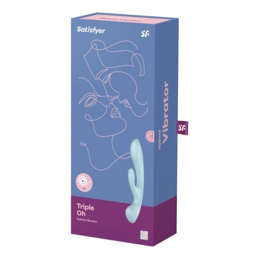 Vibrator rabbit Satisfyer Triple Oh 2 in 1 Wand + Rabbit - Img 2