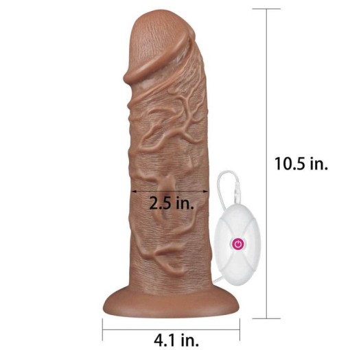 Vibrator Realistic Chubby Brown 26.25cm x 6.3cm - Img 4