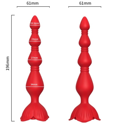 Vibrator si plug anal cu vibratii ARMONY - PINK VIBRATOR PAGODA 9 moduri de vibratii - Img 4