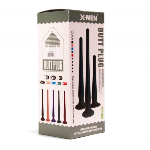 X-MEN Butt Plug Marime M Black 40cm - Img 2