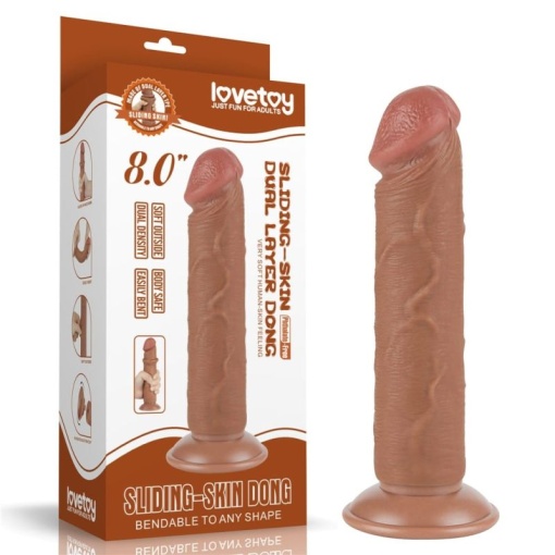 8'' Sliding Skin Dual Layer Dong Brown II (20cm) - Img 2