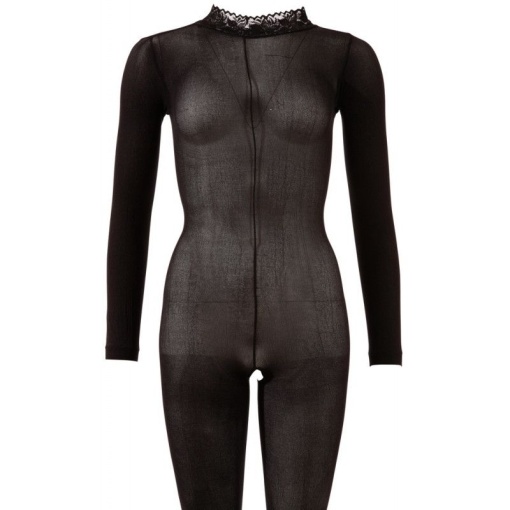 Catsuit mit Spitzenkragen black - M/L - Img 3