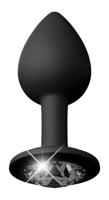 Chilot cu dop anal Crotchless Secret Gem, black (XL-XXL) - Img 4