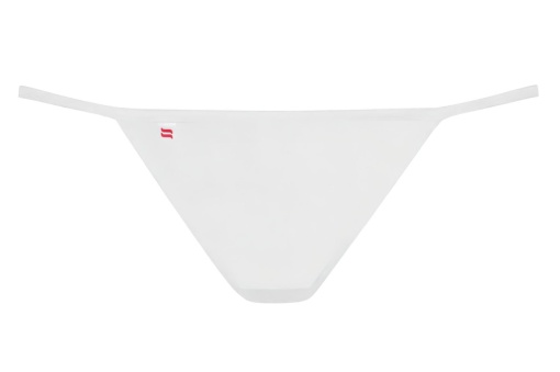 Chilot string cu broderie florala in partea din spate Luiza thong white S/M - Img 4