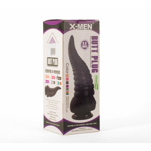 Dildo anal X-MEN 8" Butt Plug Black (23cm) - Img 3