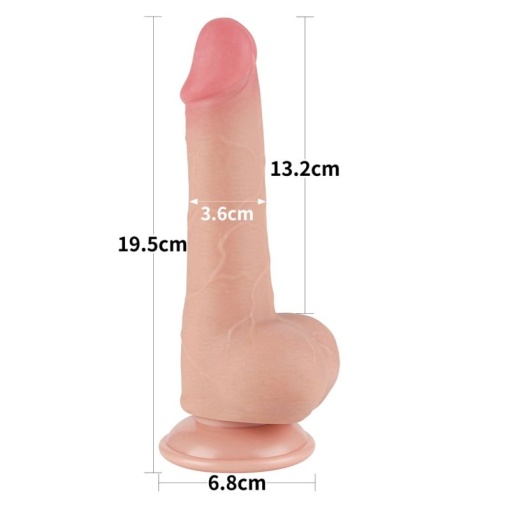 Dildo din material TPE super realist cu două straturi DILDO 7.5'' SLIDING SKIN DUAL LAYER DONG FLESH (19.5cm) - Img 5