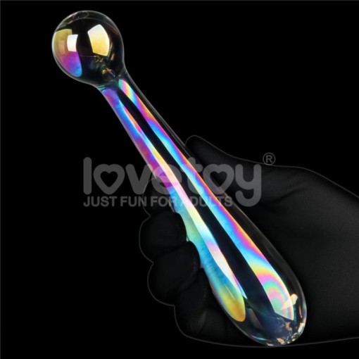 Dildo din sticla borosilicată Twilight Gleam Glass Dildo- Alluring Arc (17cm) - Img 4