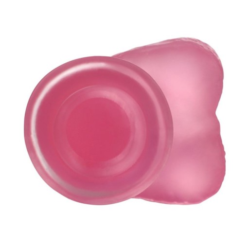 Dildo jelly mic realist 6" Jelly Studs Crystal Dildo Small - Pink