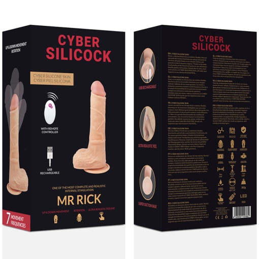 Dildo Realist cu Miscare Up &amp; Down &amp; Rotire Cyber Silicock Remote Control Mr. Rick - Img 5