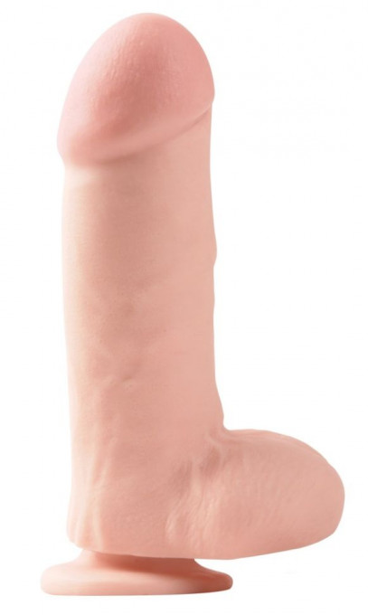 Dildo realist. Cu ventuza, compatibil cu strap-on BasicX Big 7" (20.3 cm)