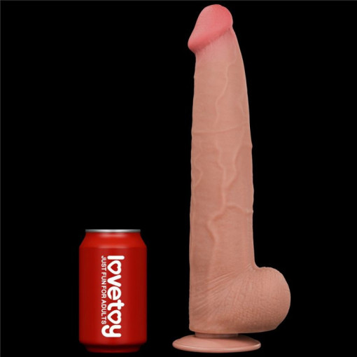 Dildo realist gigantic 13.5'' King Sized Sliding Skin Dual Layer Dong (34cm) - Img 4