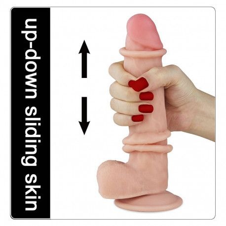 Dildo Sliding Skin Dual Layer Dong 20cm - Img 3