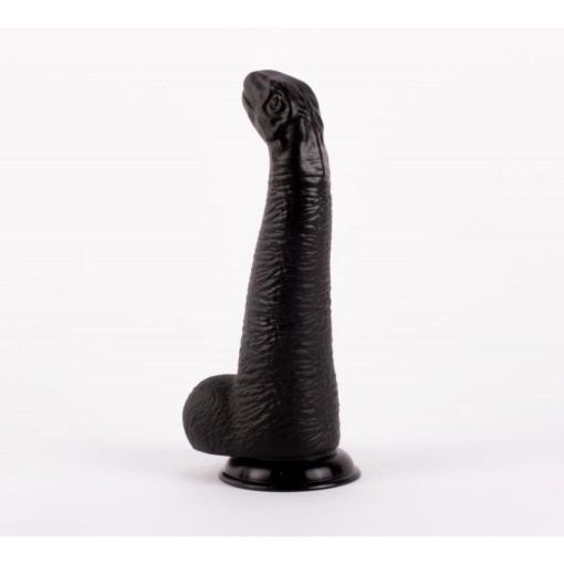 Dildo unic in forma de dinozaur cu testicule stimulatoare X-MEN David's 12.4" Cock Black I (28cm) - Img 3