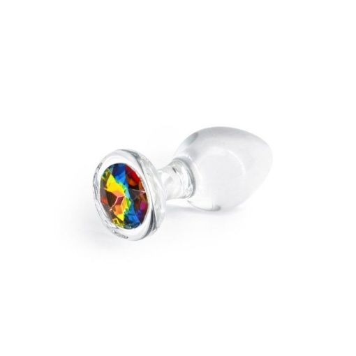Dop anal din sticla Crystal - Desires - Rainbow Gem - Medium - Img 2