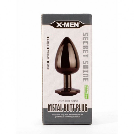 Dop anal Large Secret Shine Metal Butt Plug Gun (9.5cm) - Img 2