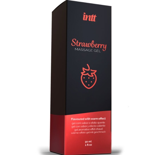 Gel masaj cu efect de incalzire cu aroma de capsuni STRAWBERRY GLASS BOTTLE 30ML - Img 2