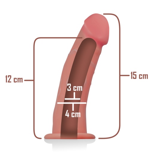 Ham Strap-on INTENSE cu prelungitor penis lungime 16x3 cm - Img 2