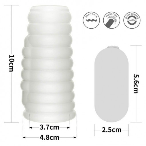 Inel penis cu vibratii Vibrating Spiral Knights Ring (White) IV - Img 2