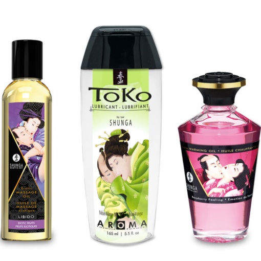 Kit masaj erotic pentru cupluri Shunga - Fruity Kisses Collection Kit - Img 2