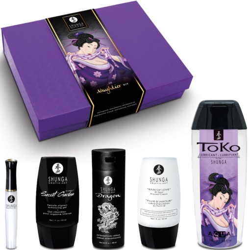 Kit masaj erotic pentru cupluri Shunga - Naughtier Kit - Img 8