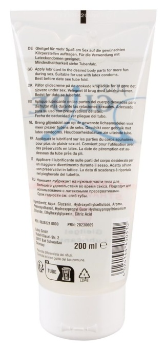 Lubrifiant pe baza de apa cu aroma de capsuni Just Glide Strawberry, 200ml - Img 3