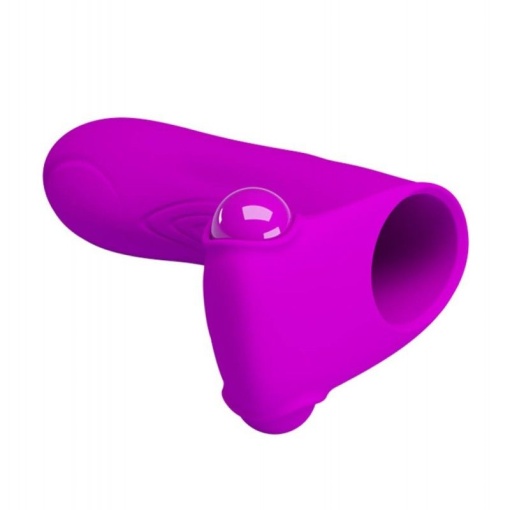 Manson pentru deget cu vibratii Finger sleeve vibrator, Silicone, Pretty Love Maxwell 8,2cm - Img 2