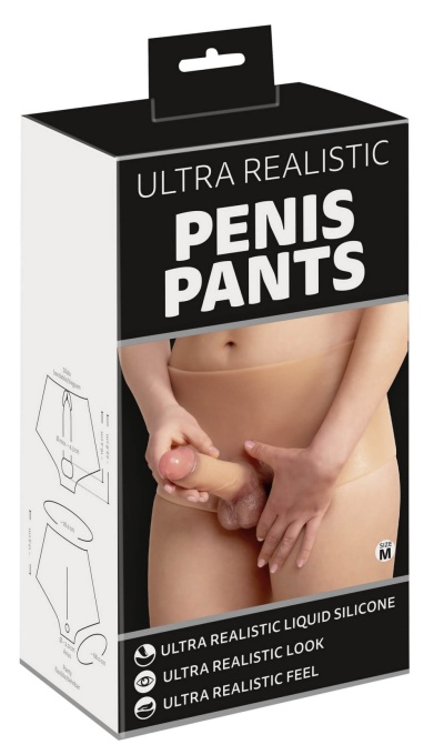 Pantaloni din silicon lichid moale si matasos cu un dildo realistic Ultra Realistic Penis Pants - M - Img 6