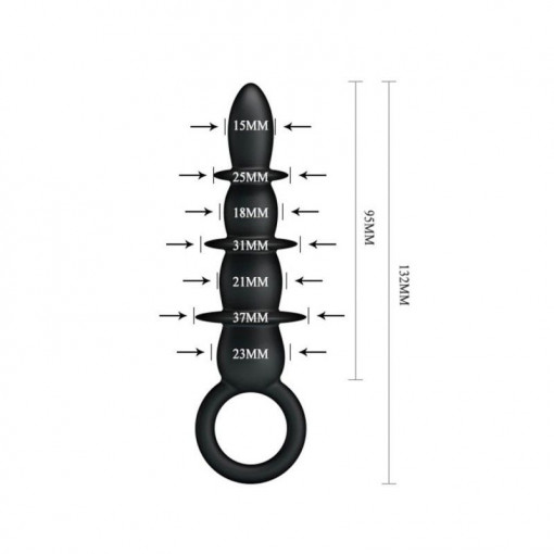 Plug anal din silicon cu 4 margele Pretty Love Special Anal Stimulator - Img 3