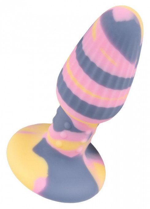 Plug anal unic, colorat Tricolour Butt Plug - Img 3