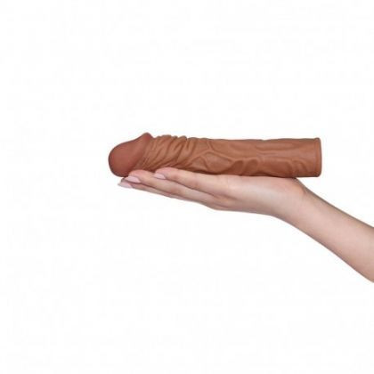 Prelungitor penis Pleasure X-Tender Penis Sleeve 3 Mulatru 19cm - Img 3