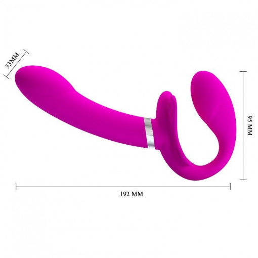 Strap-On Pretty Love Vibrating Strapless cu 12 moduri de vibratii - Img 3