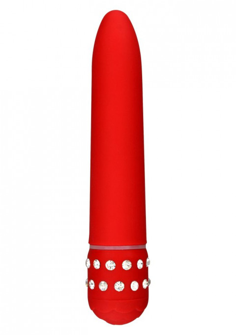 Vbrator clasic elegant Diamond Superbe Vibe, Red (15.5cm)